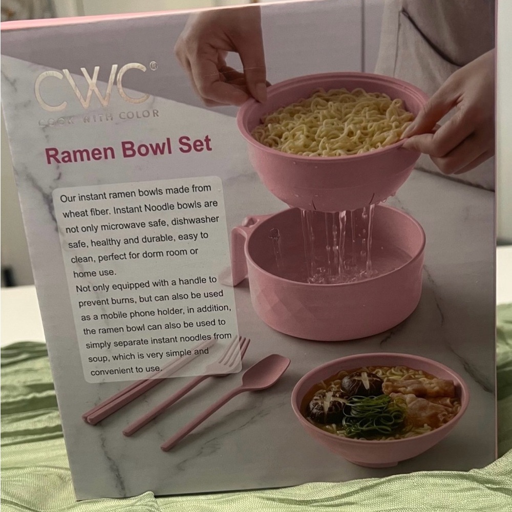 CWC Pink Ramen Bowl Set